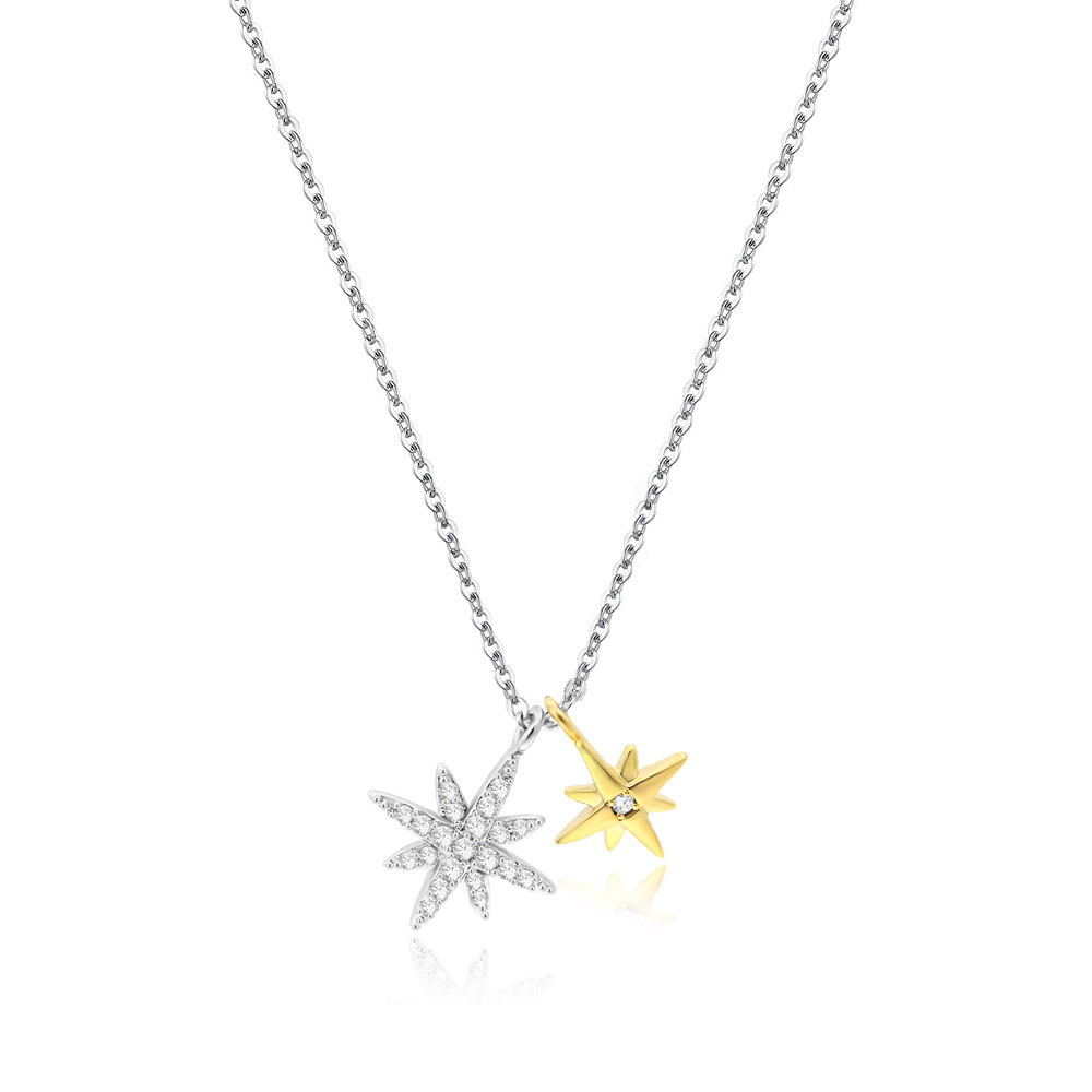 Double Dangle Starburst Necklace